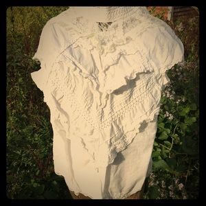 Frida Kahlo inspired white lace blouse